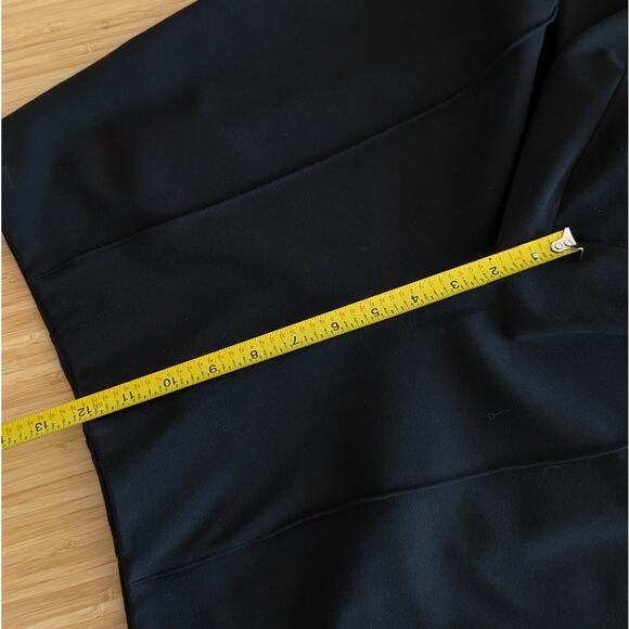 Spanx Perfect Fit Black Ponte Cropped High Waist Wide Leg Pants, size L - Picture 5 of 10